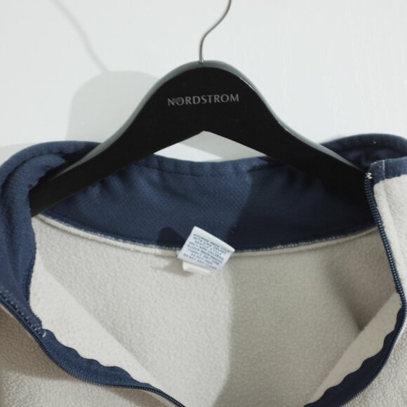 Vintage Old Navy cream sherpa fleece jacket half zip size XL - Picture 3 of 12